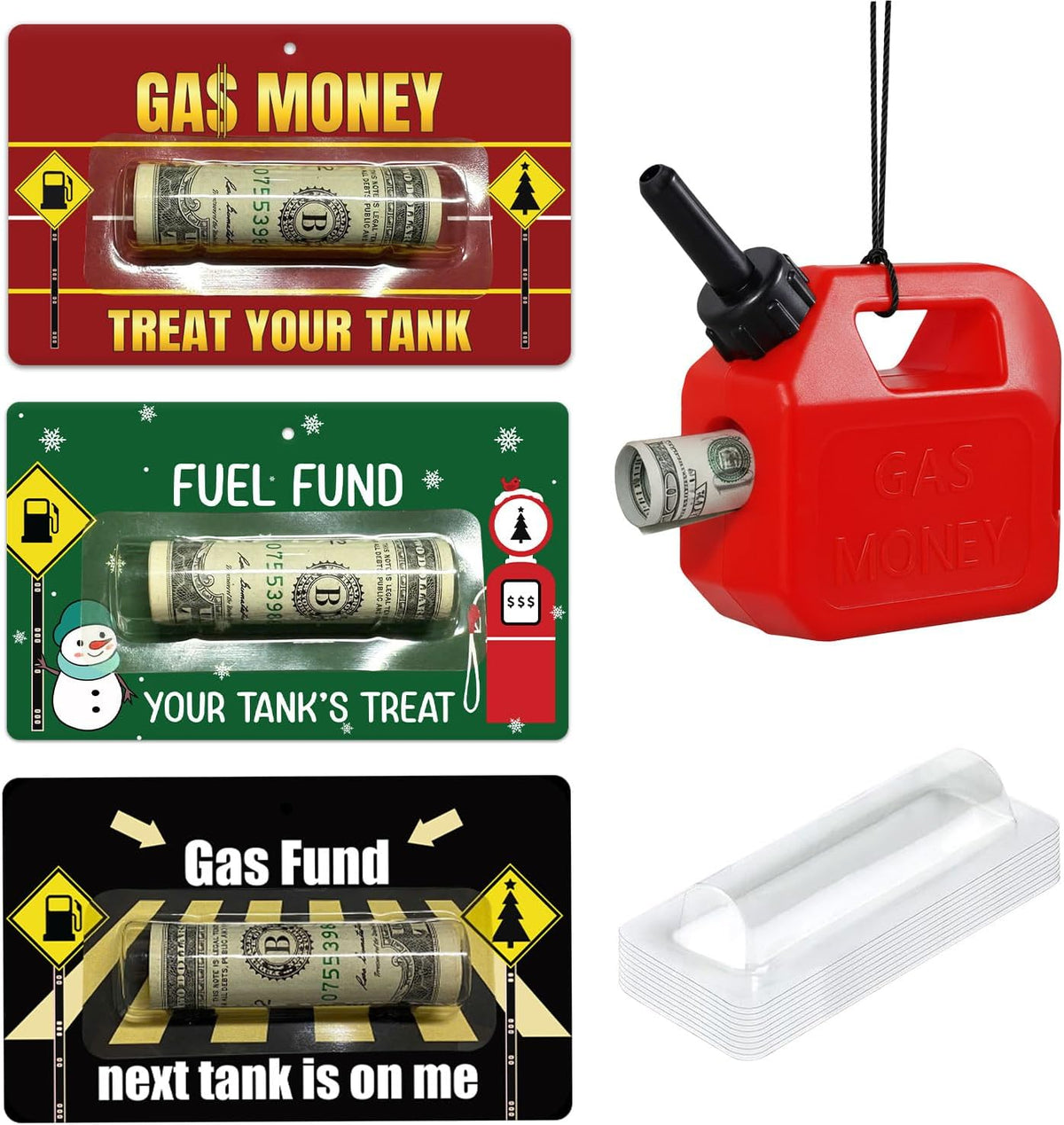 Gas Money Gift Card Holder, Funny Cash Gift Cards, Money Holder for Gifting Cash, Birthday, Graduation, Christmas and Holiday Gag Gifts for Men Women, Stocking Stuffers for Men Women Teens