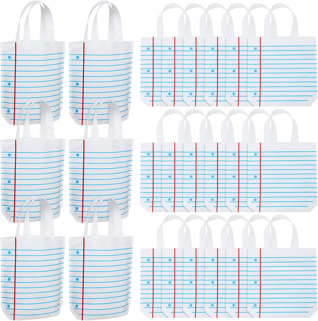 Hosuly 24 Pcs Back to School Gift Bags Notebook Tote Bags Bulk