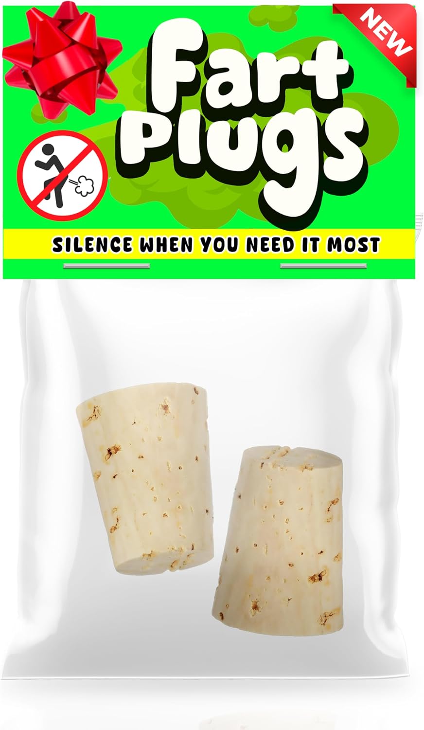 Jergrim Funny Stocking Stuffers Fart Plug Gag Gift, Novelty Christmas Party Gift Prank & White Elephant Gifts For Adults, Boyfriend, Husband, Friends, Prize For Christmas Games, Birthday, Secret Santa