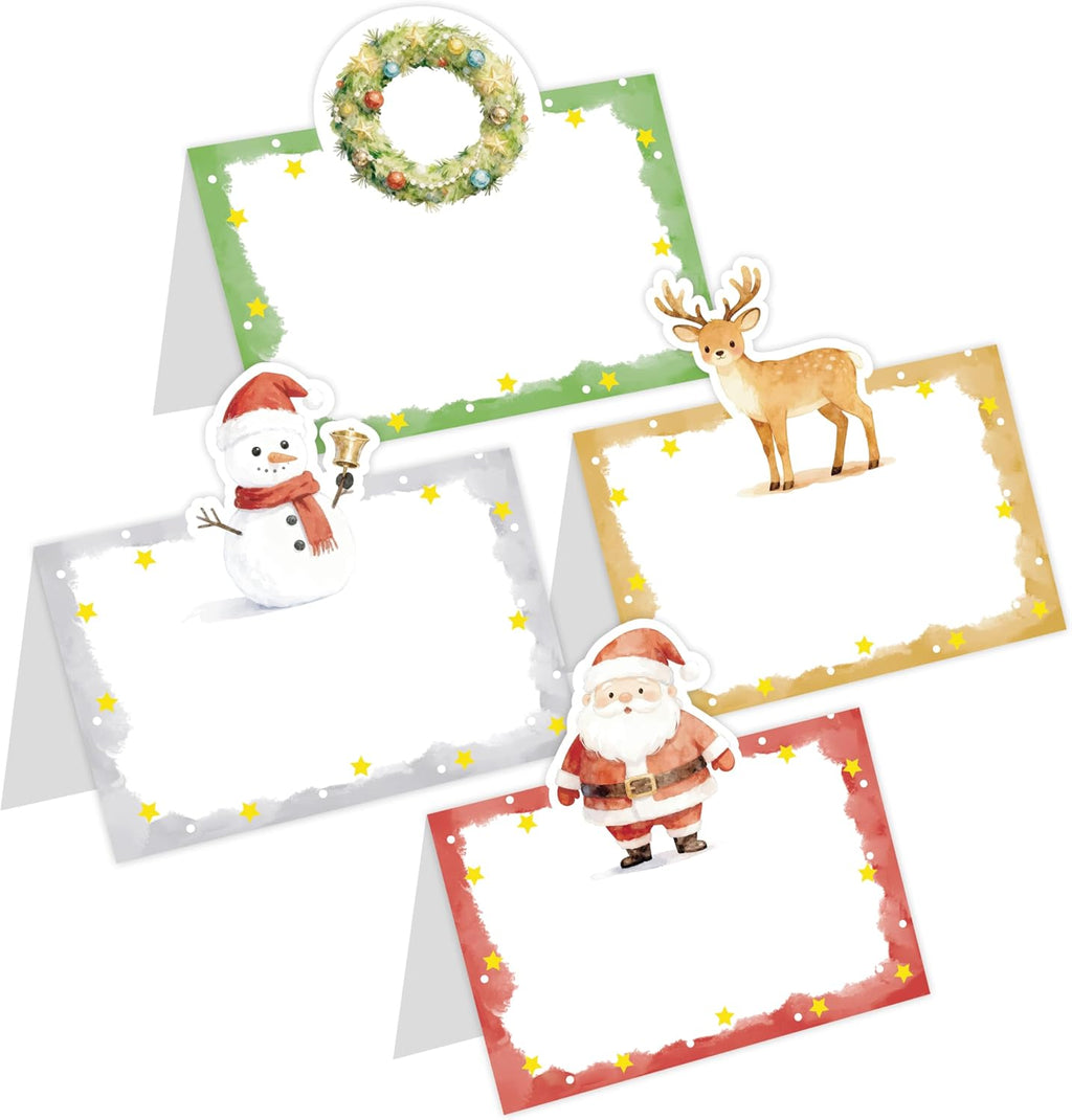 48 Pcs Christmas Place Cards Foldable Tent Cards (Christmas)