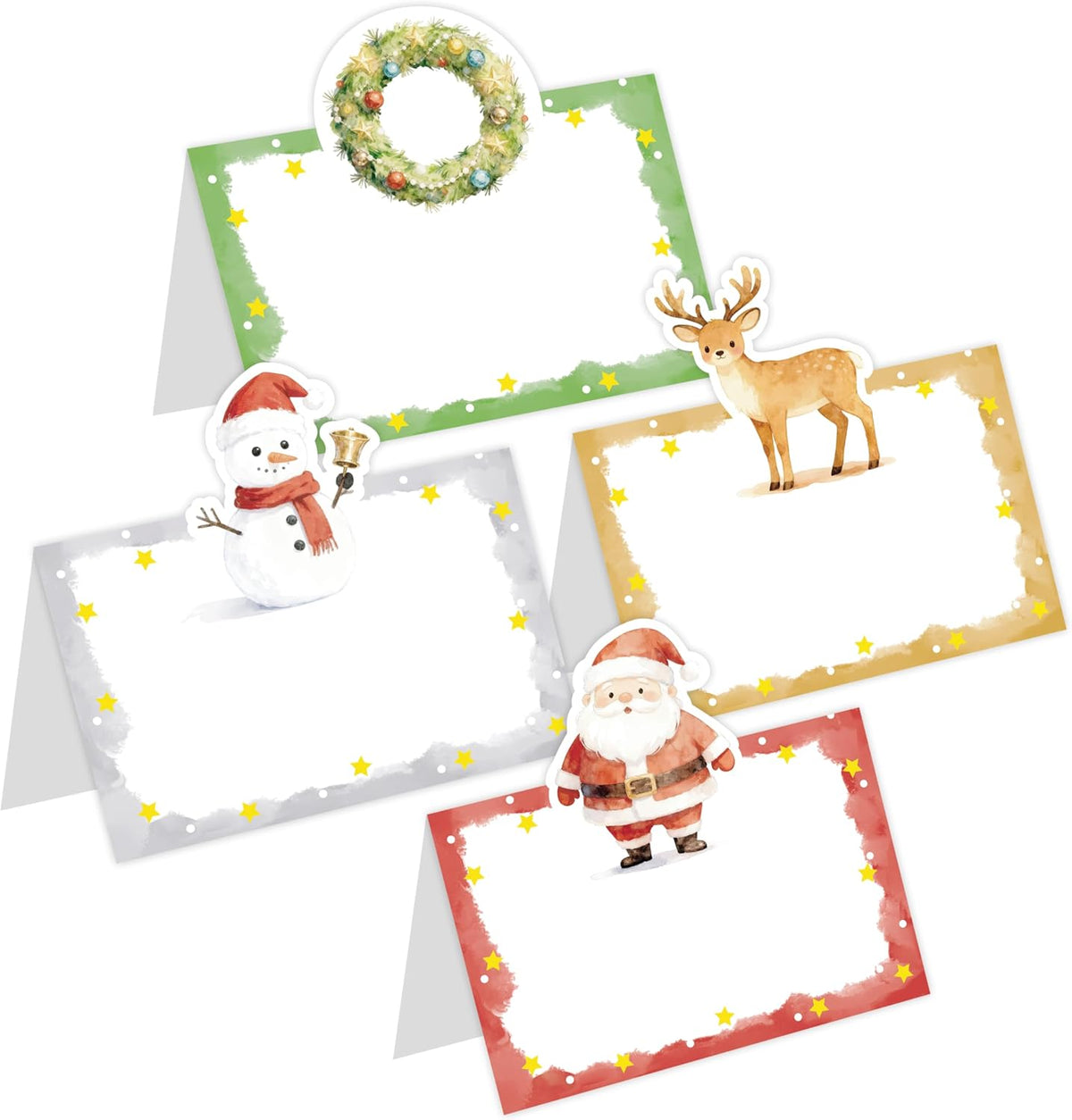 48 Pcs Christmas Place Cards Foldable Tent Cards (Christmas)