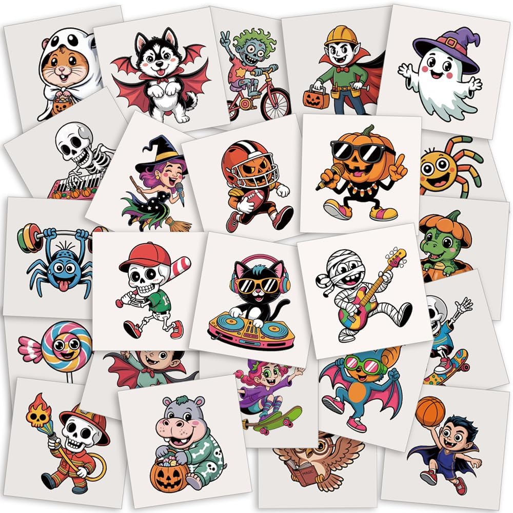 Waybla 144PCS Halloween party favors for Kids – 24 Unique Kid-Friendly Designs – Trick or Treat Handouts, Classroom Exchange, Party Favors