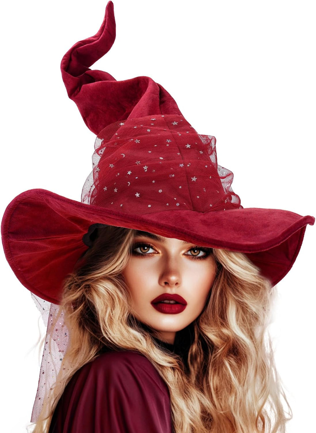 Ibeauti Wizard Hat for Adult Halloween Costume Witch Hat Cosplay Accessory
