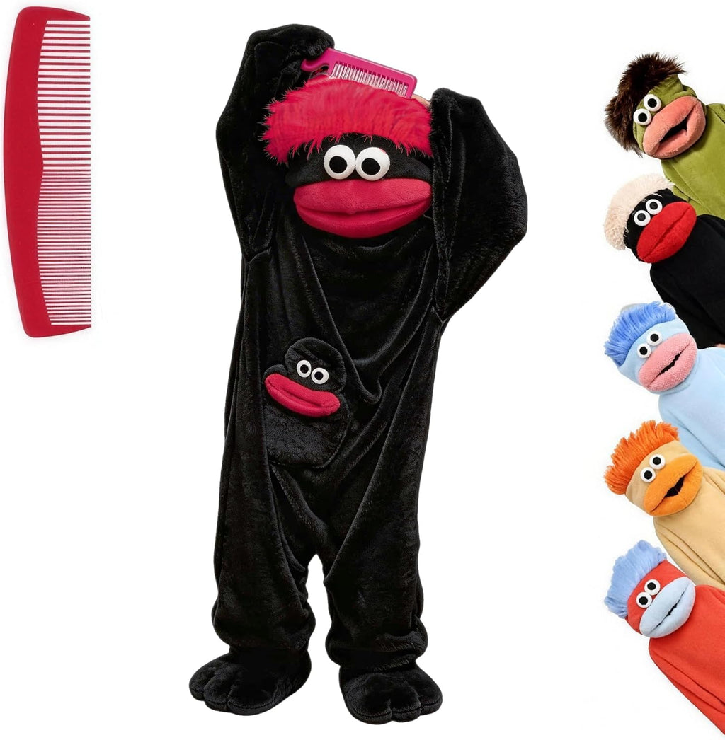 Big Mouth Monster Onesie Silly Monster Onesie Plush Onesie Pajamas Cozy Home Loungewear (No Shoes Included)