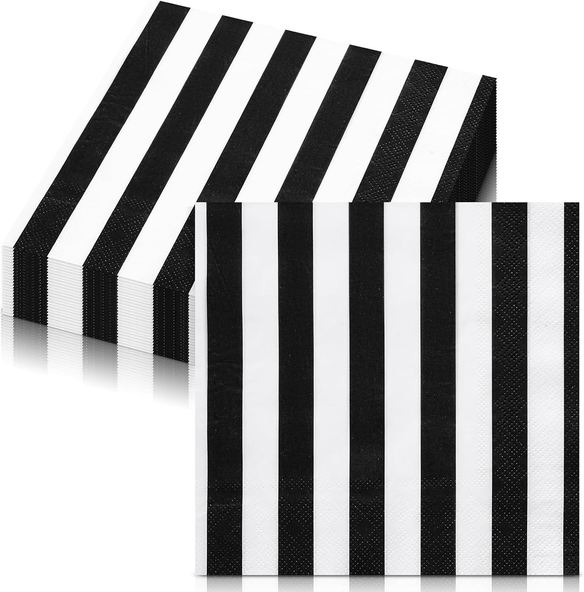 MotiMind Halloween Paper Napkins for Party,50 Pcs,Gothic Striped
