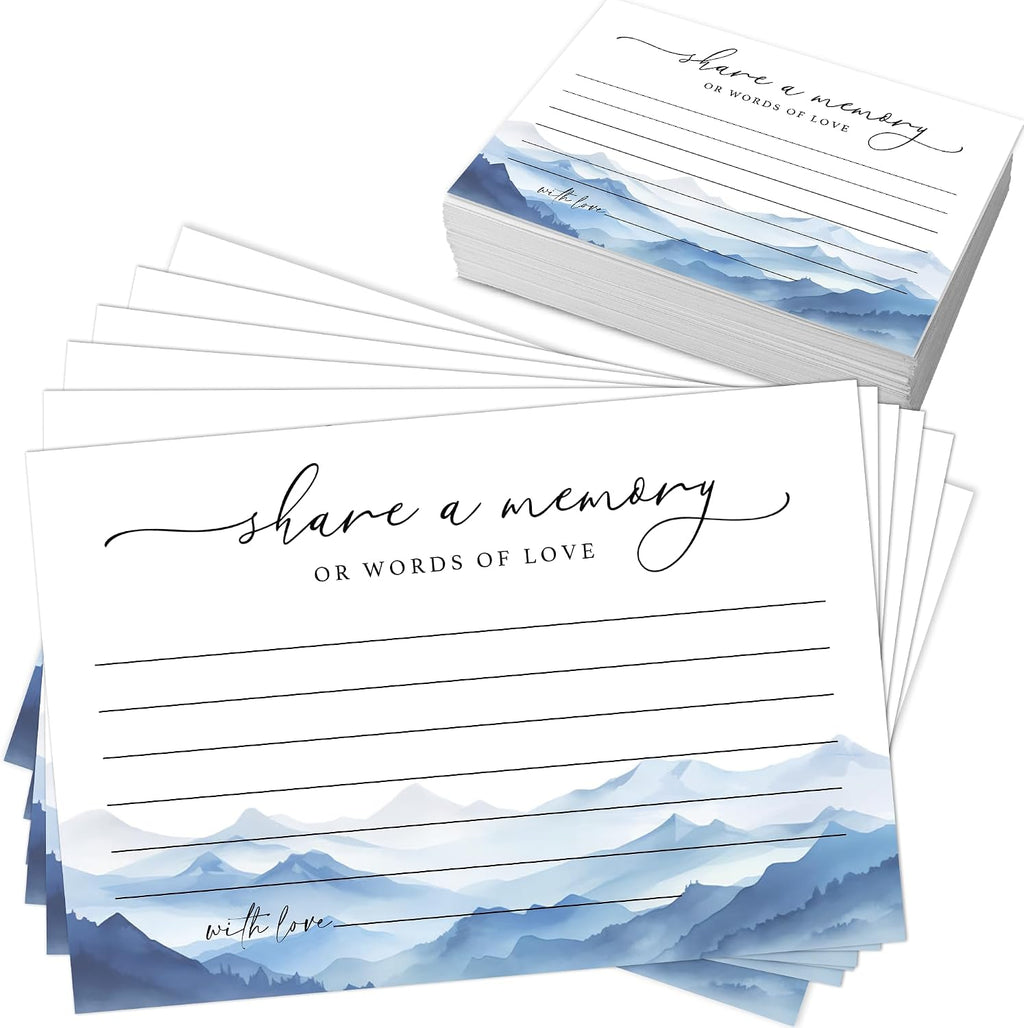 Share A Memory Cards for Celebration Of Life - Set of 50 Memorial Cards for Weddings, Anniversaries, Memorials, Funerals, Birthdays, Graduation, Retirement, Going Away -A05