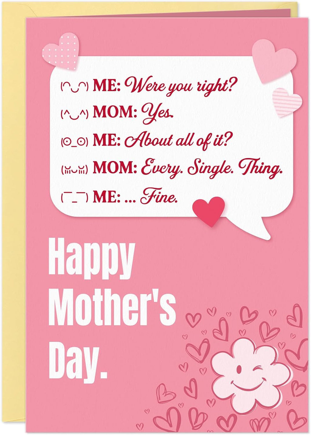 D4DREAM Happy Mothers Day Card from Daughter Son
