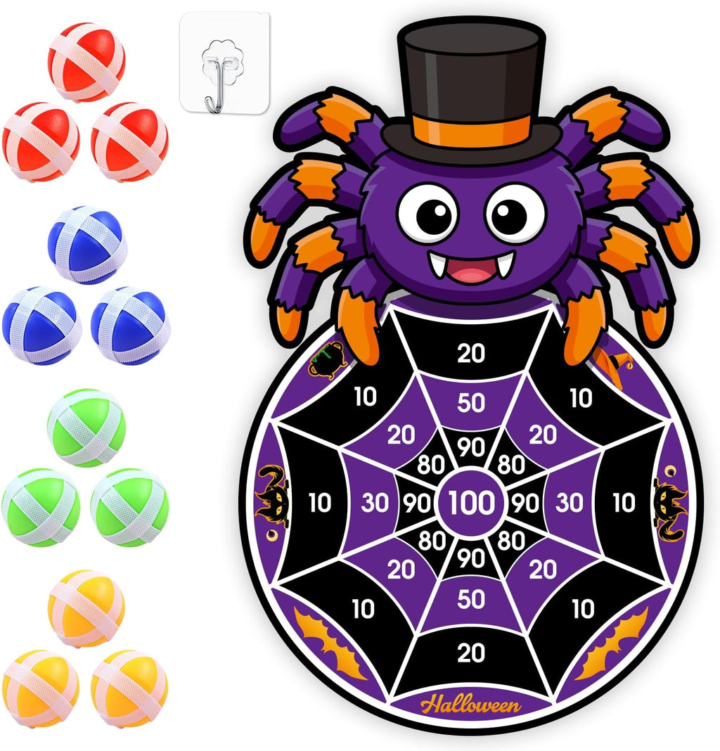 Halloween Games, Halloween Party Supplies Dart Board with 12 Sticky Balls