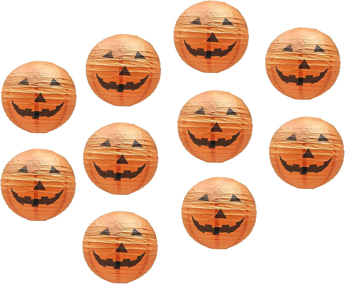 Mudra Crafts Pumpkin Paper Lanterns Jack-o’-Lantern Halloween Decorations