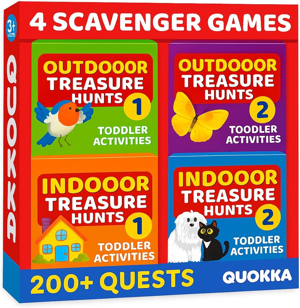 Scavenger Hunt for Toddlers 3-5 - Treasure Hunt for Kids Ages 4-8 Card Game