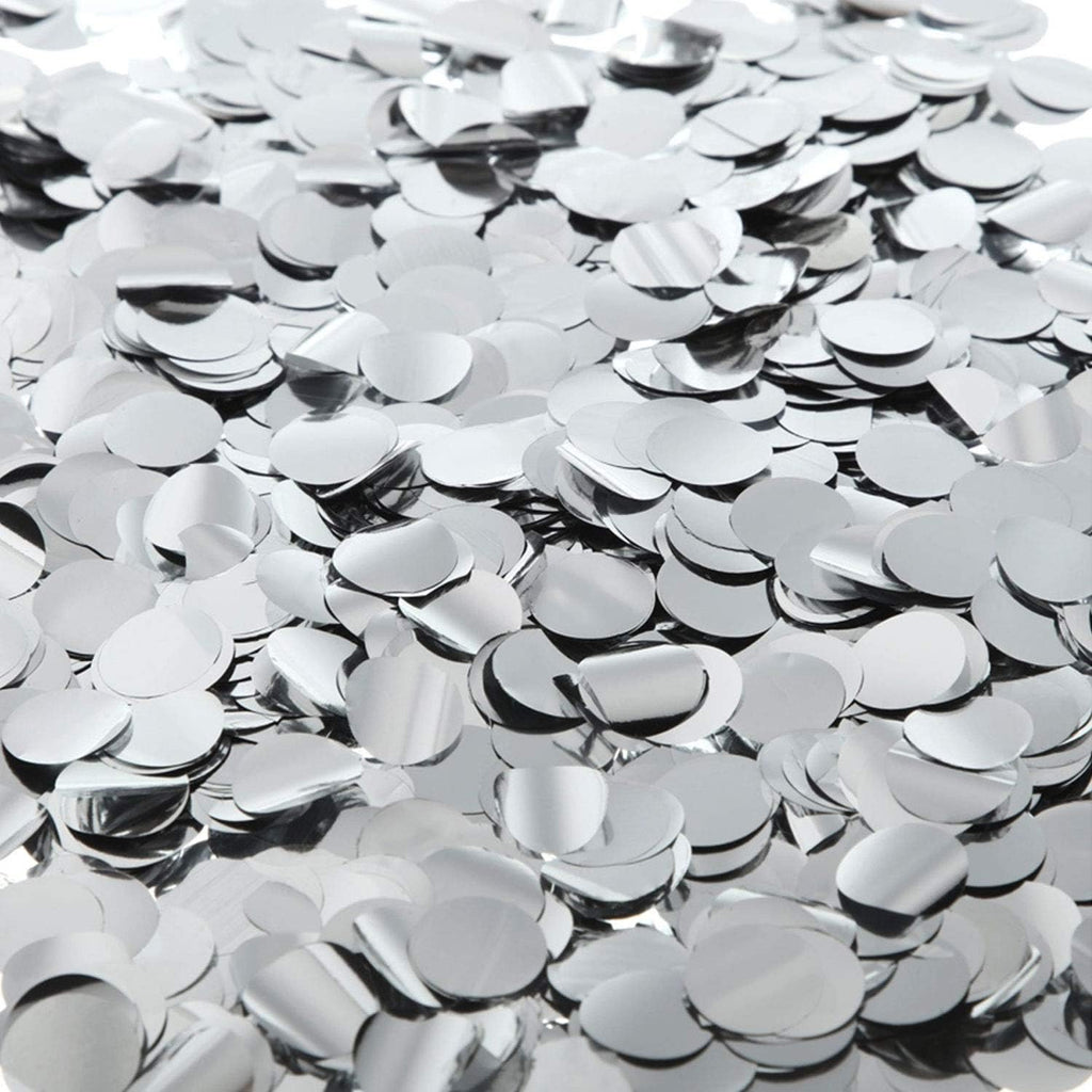 TecUnite Silver Foil Confetti Tissue Table Confetti, 1.5 cm