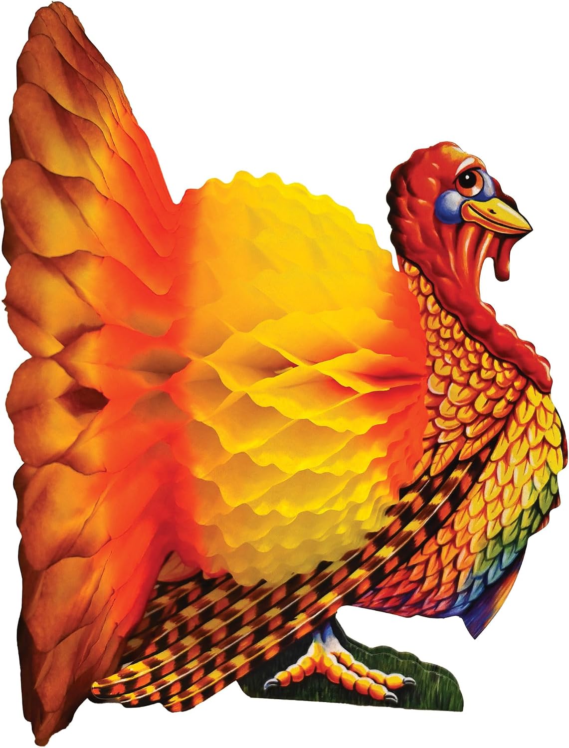 Beistle Tissue Paper Turkey Centerpiece Thanksgiving Party Autumn Fall Harvest Home Decor, Pkg/1