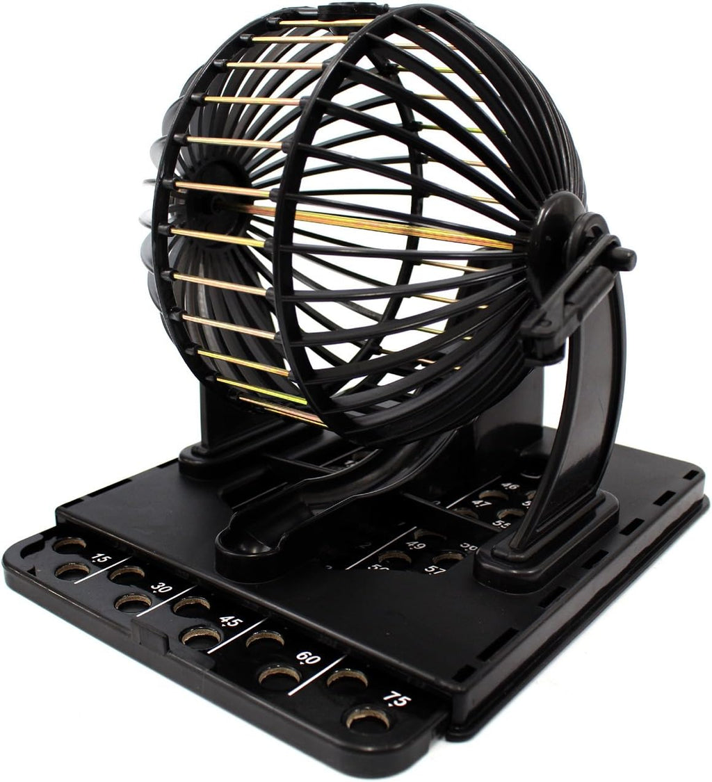 PowerTRC Bingo Machine Cage Game Set | with Bingo Balls | Classic Cage | Bingo Tray (Classic Version)