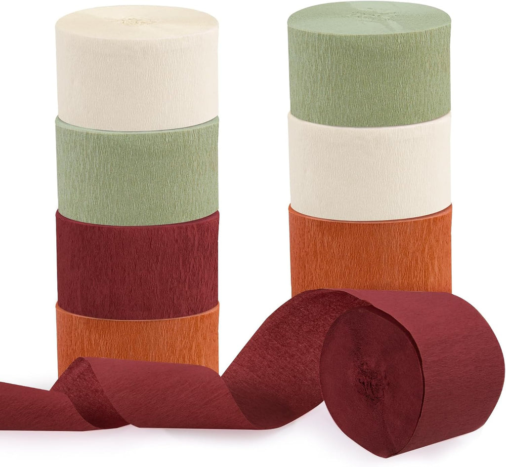 Fall Party Decorations 8 Pcs Crepe Paper Streamers Party Decorations