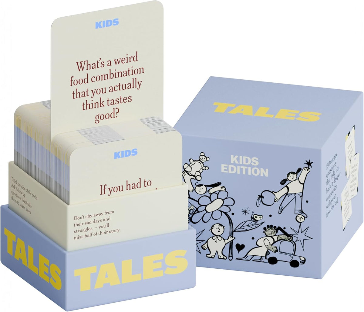 TALES 150 Conversation Cards, Kids Edition, Road Trip Game, Family Bonding