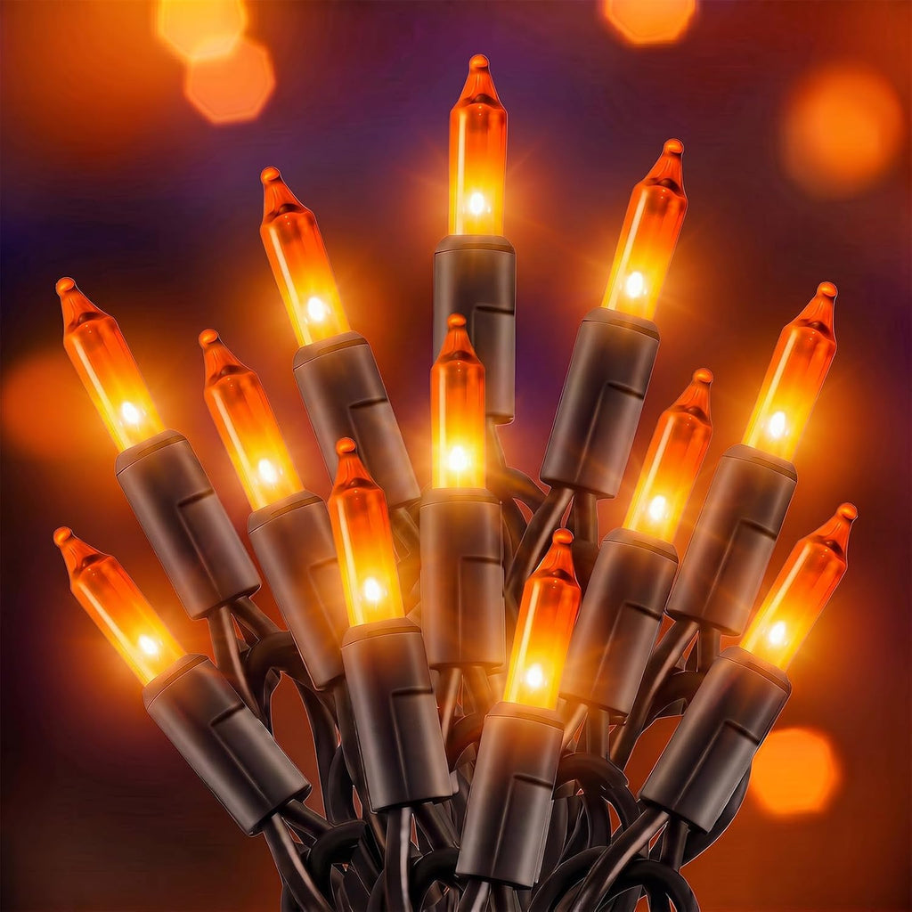 Brightown 20Ft Orange Halloween Fall Lights for Outdoor Indoor Decorations