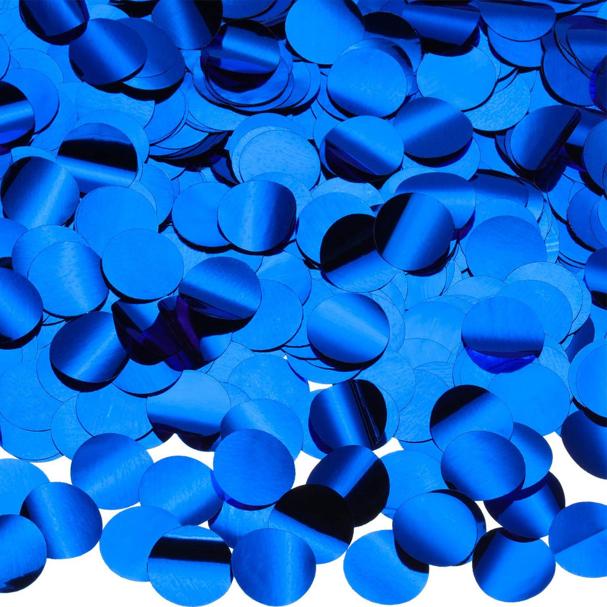 TecUnite Sapphire Blue Foil Confetti Tissue Table Confetti, 1.5 cm