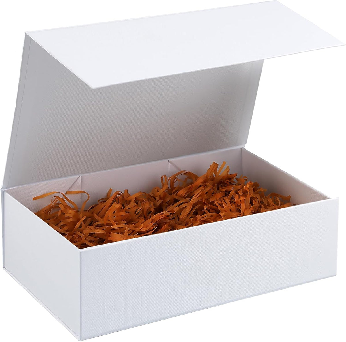 Tlpmsk White Gift Boxes With Lids,9.7×7.2×3.3 Inch Magnetic Box for Present