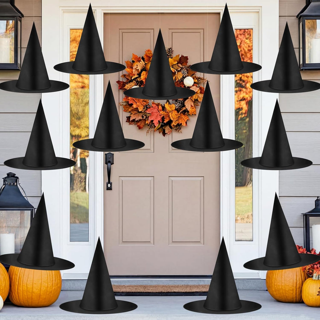 Qinyoung 12 Pcs Halloween Witch Crafts Witch Mason Jars with LED Light