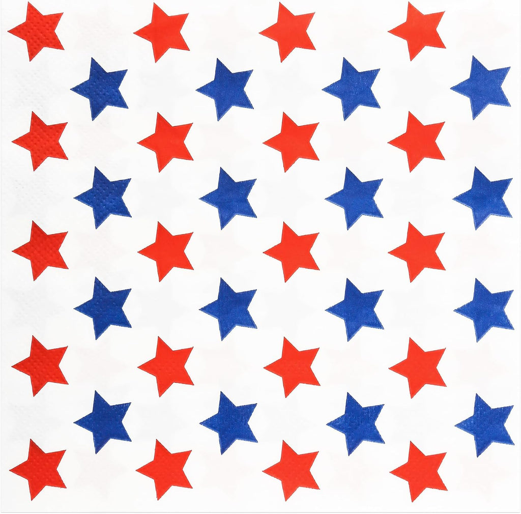 100Pc American Flag Paper Napkins 6.5in Disposable Patriotic Party Napkin