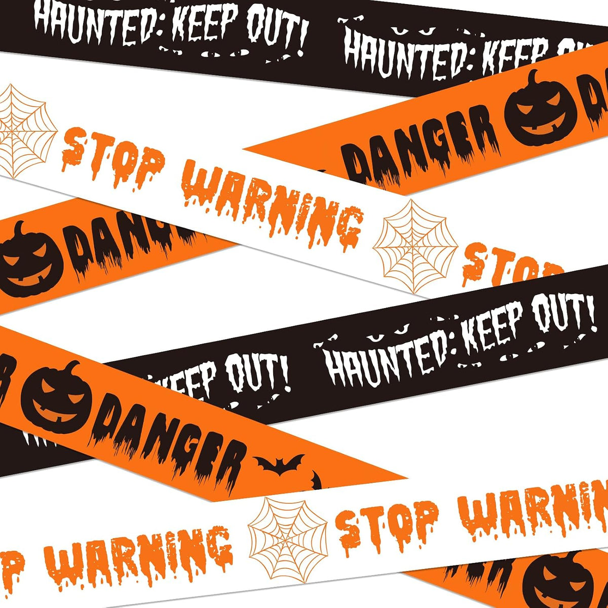 SWRT 3 Pack Halloween Decorations Caution Tape, 3 in x 30 Ft (Total 90 Ft)