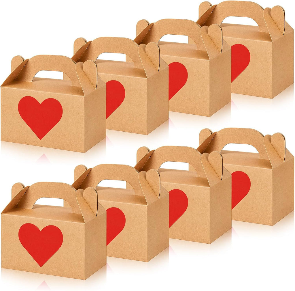 Colarr 48 Pcs Valentine's Gift Boxes with Handle 5.9 x 3.5 x 3.5 Inch