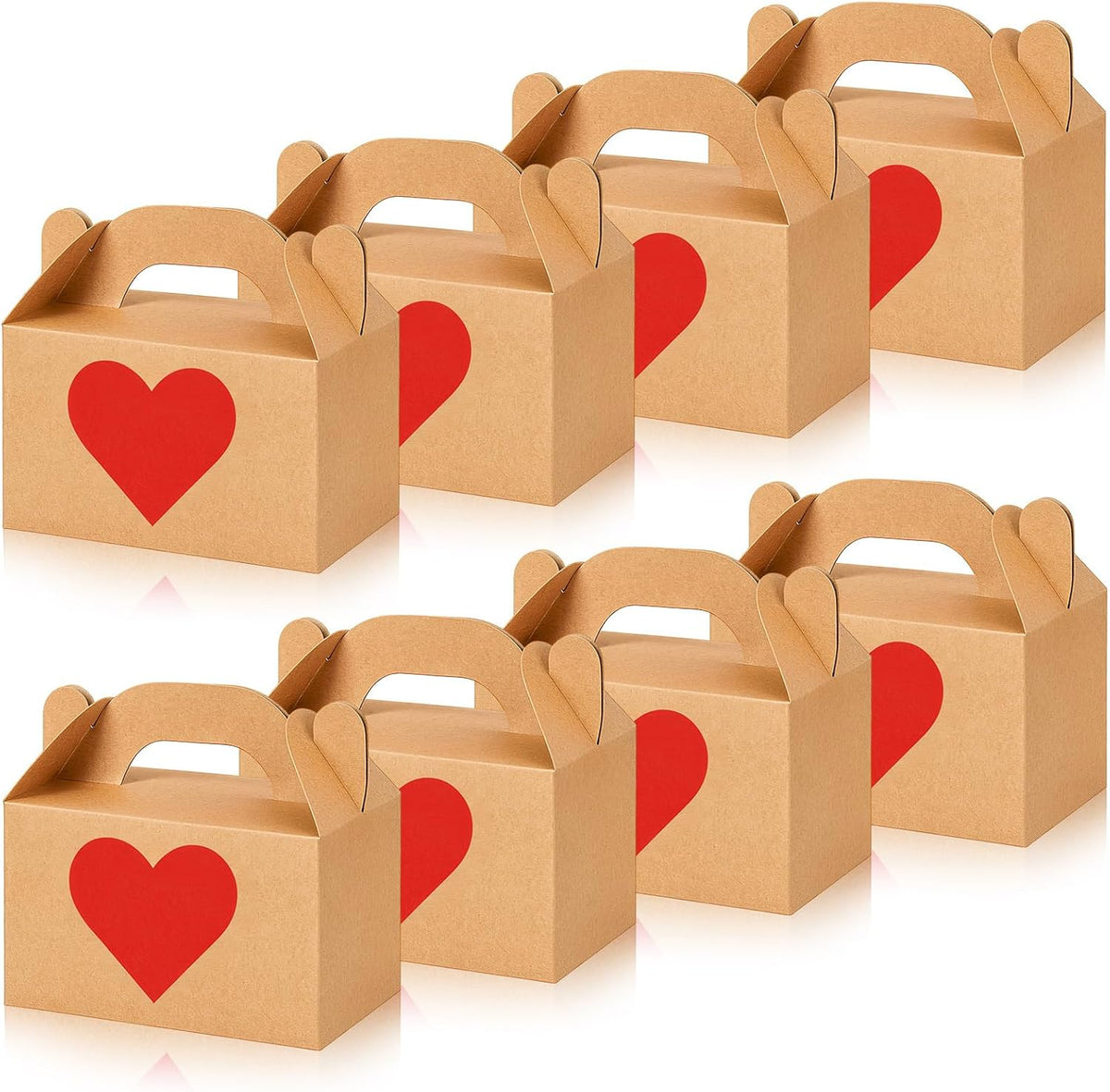 Colarr 48 Pcs Valentine's Gift Boxes with Handle 5.9 x 3.5 x 3.5 Inch