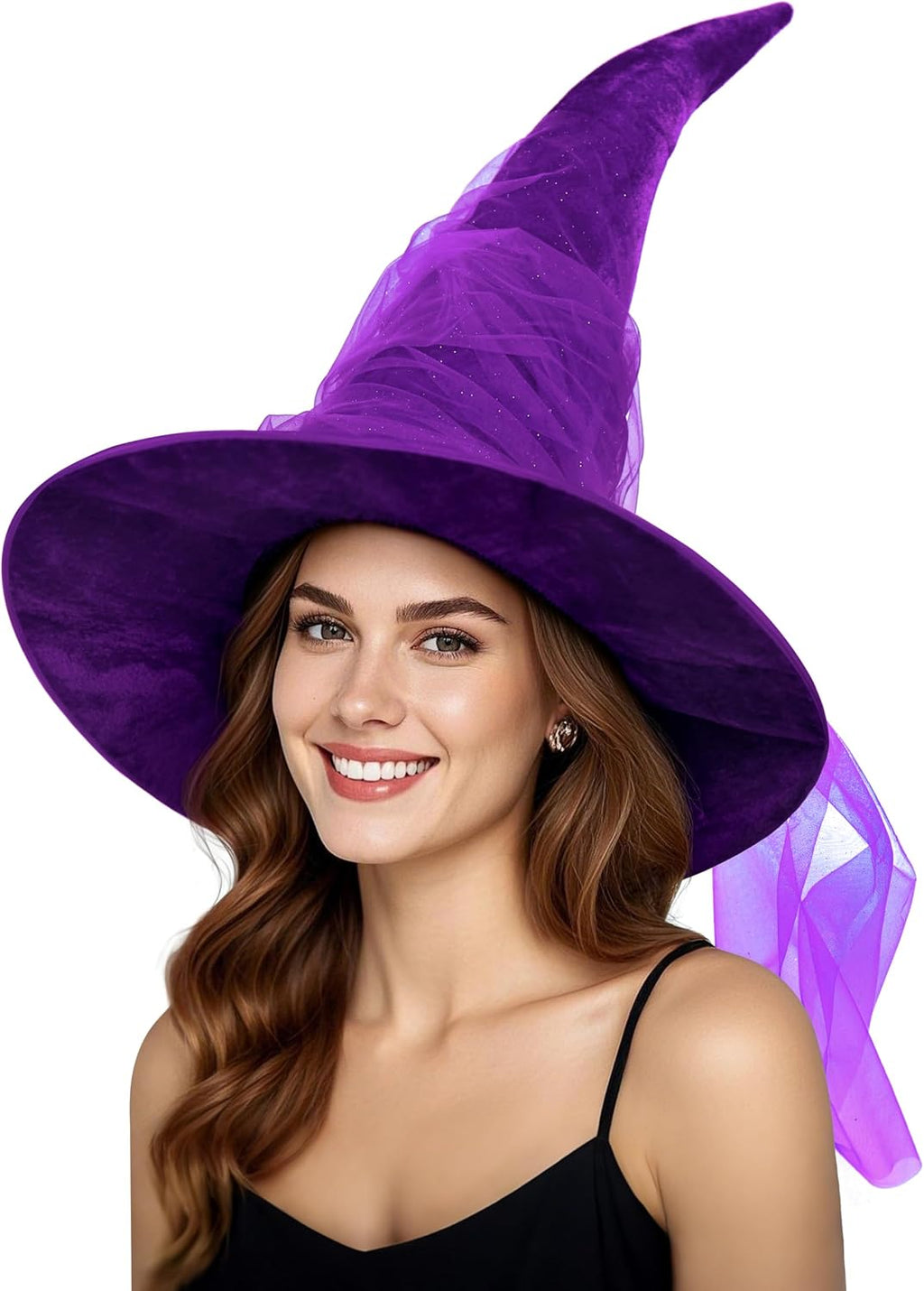 HOMELEX Witch Hat for Women, Adult Halloween Costume Hat