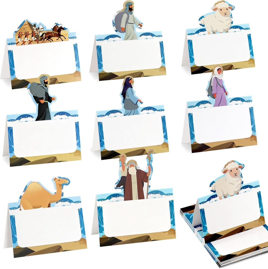 24 Pack Passover Place Cards,Passover Table Decorations Reserved Seating