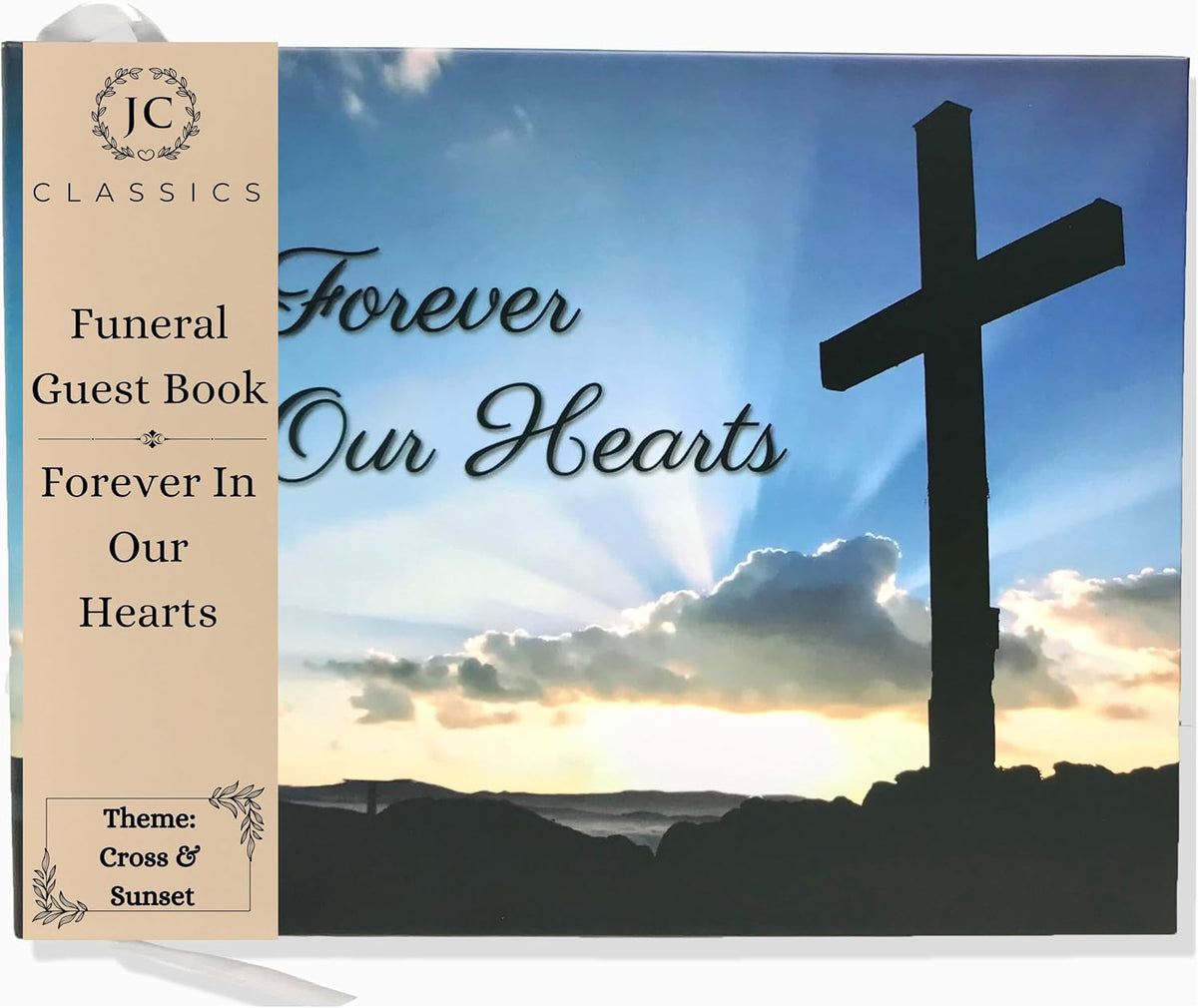 Funeral Guest Book | Memorial Guest Book | Guest Book for Funeral Hardcover | Guestbook for Sign in, Celebration of Life Memorial Service | Funeral Guest Sign Book with Memory Table Card Sign Included