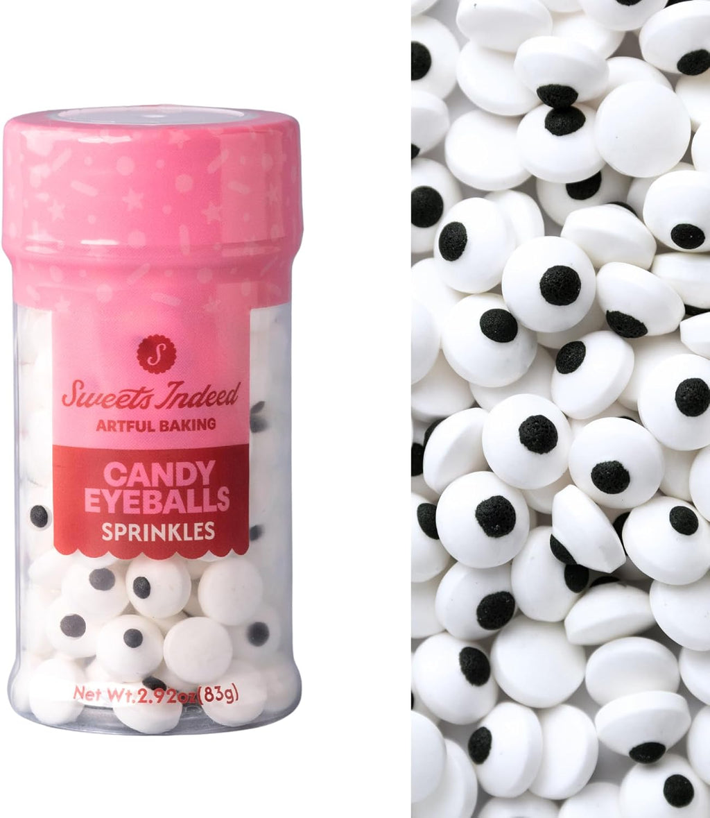 Sweets Indeed Halloween Candy Eyeballs, 1 cm, Baking Decorations, 2.92 oz