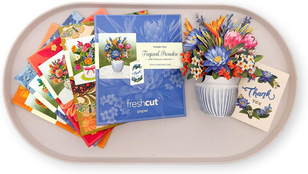 Freshcut Paper Mini Thank You Blooms Boxed Set of 5