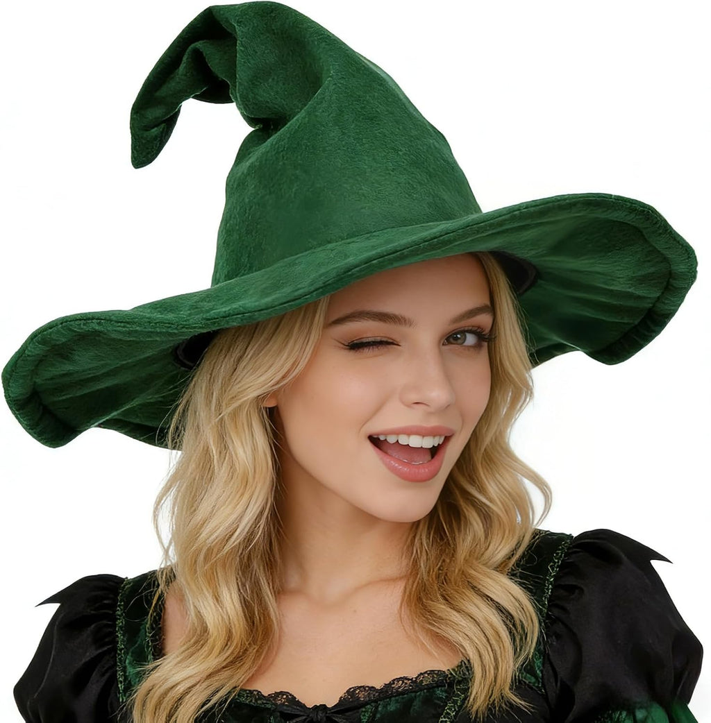 NTIERA Witch Hat, 18IN Wizard Hat Cosplay Accessories for Halloween Costume Party Christmas Masquerade Carnivals