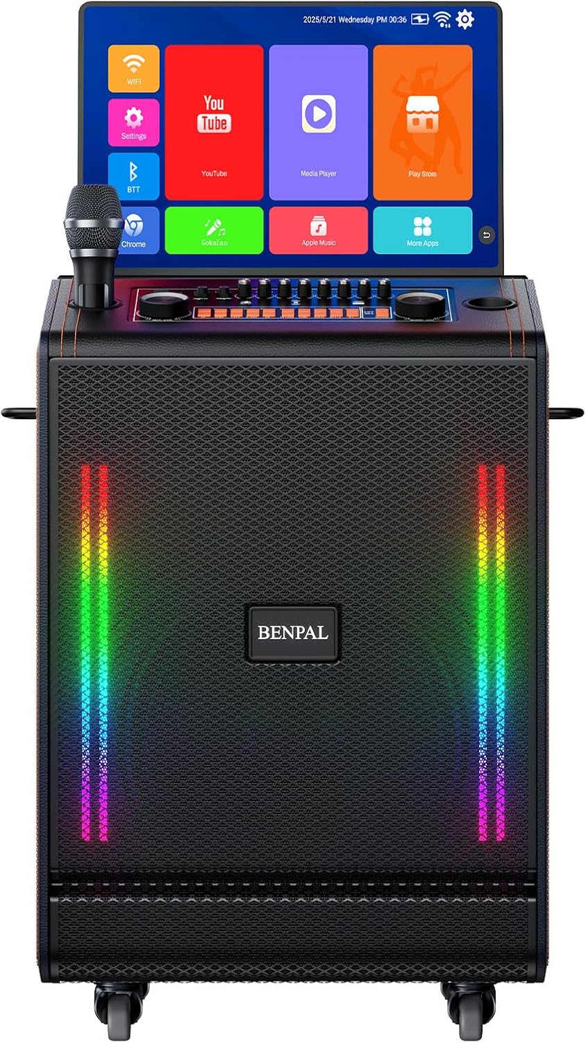 Smart Karaoke Machine with 17.3 Inch Touch Screen & Lyrics Display
