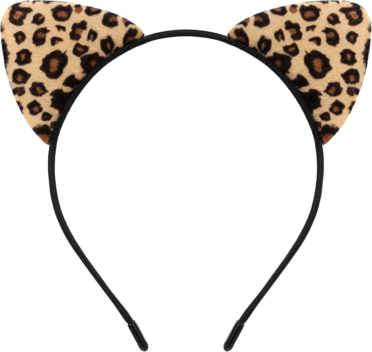 Furry Cat Ears Headband Women, Black Kitty Ear Cat Accessories for Halloween Cat Woman Costume Outfit