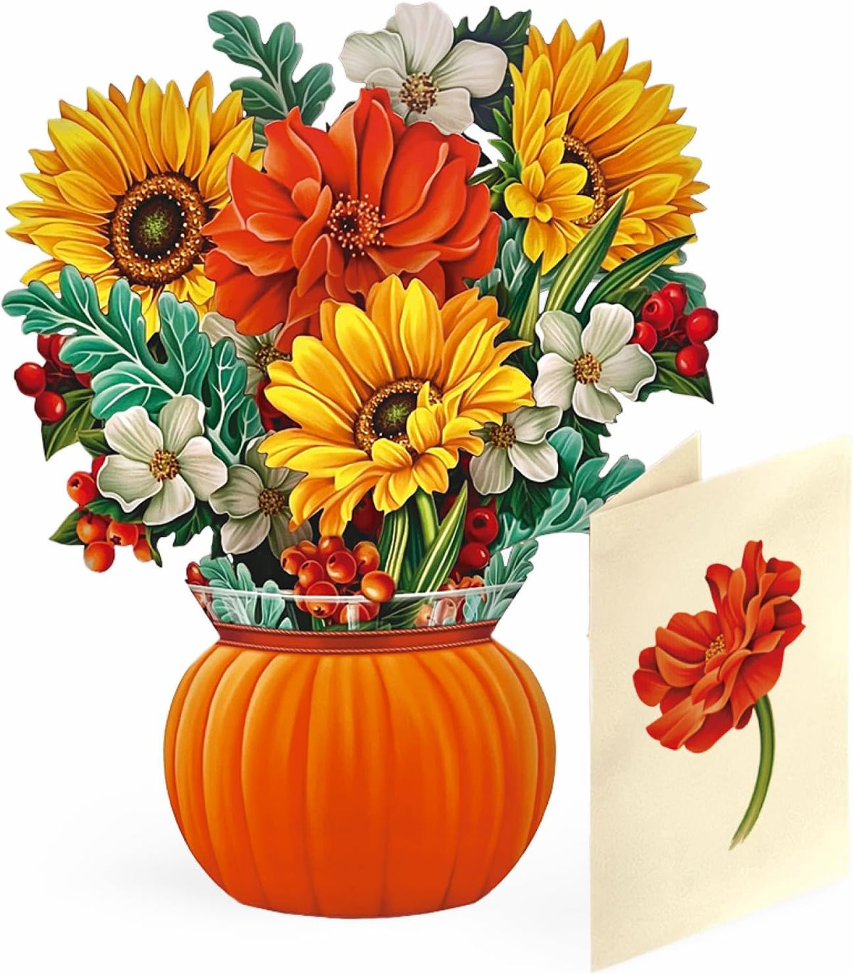 Freshcut Paper Mini Pumpkin Harvest 5.5" Pop Up Card