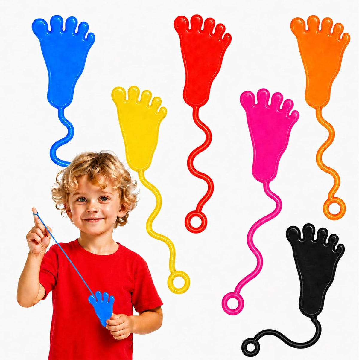 30 Pack Sticky Hands Bulk Party Favors for Kids 4-8 8-12 3-5, Stretchy Sticky Feet Slappy Hands Toys,Goodie Bag Stuffers for Kids Birthday Party,Classroom Prizes Treasure Box Toys Pinata Fillers