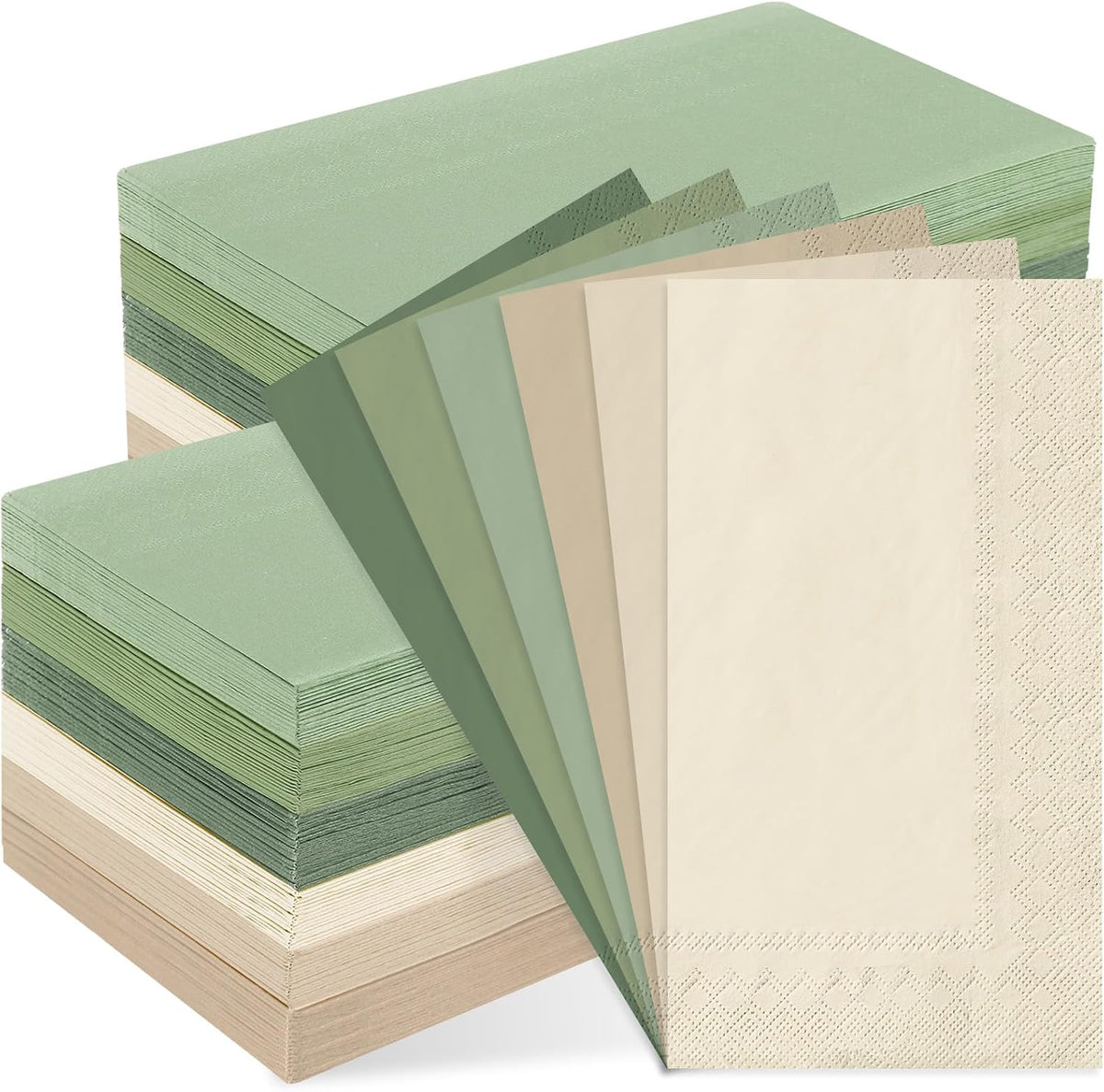 Whaline 120 Pcs Sage Green Guest Napkin Nude Sage Green Color Disposable Paper Pack Wedding Dinner Hand Napkin Towel for Bathroom Birthday Bridal Shower Party Supplies