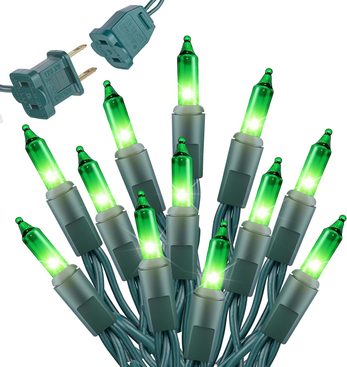 St. Patrick's Day Green Lights, 20FT 100 Count Incandescent Mini String Lights, Connectable Waterproof Fairy Light Plug in Halloween Christmas Decorations for Indoor Outdoor Home Patio Party Decor