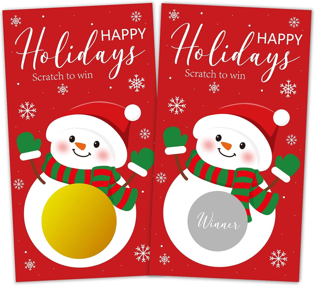 Christmas Scratch Off Cards, Fun Holiday Scratch Off Cards for Party, Christmas Lottery Tickets for Family Activities, Raffle Prize Card
