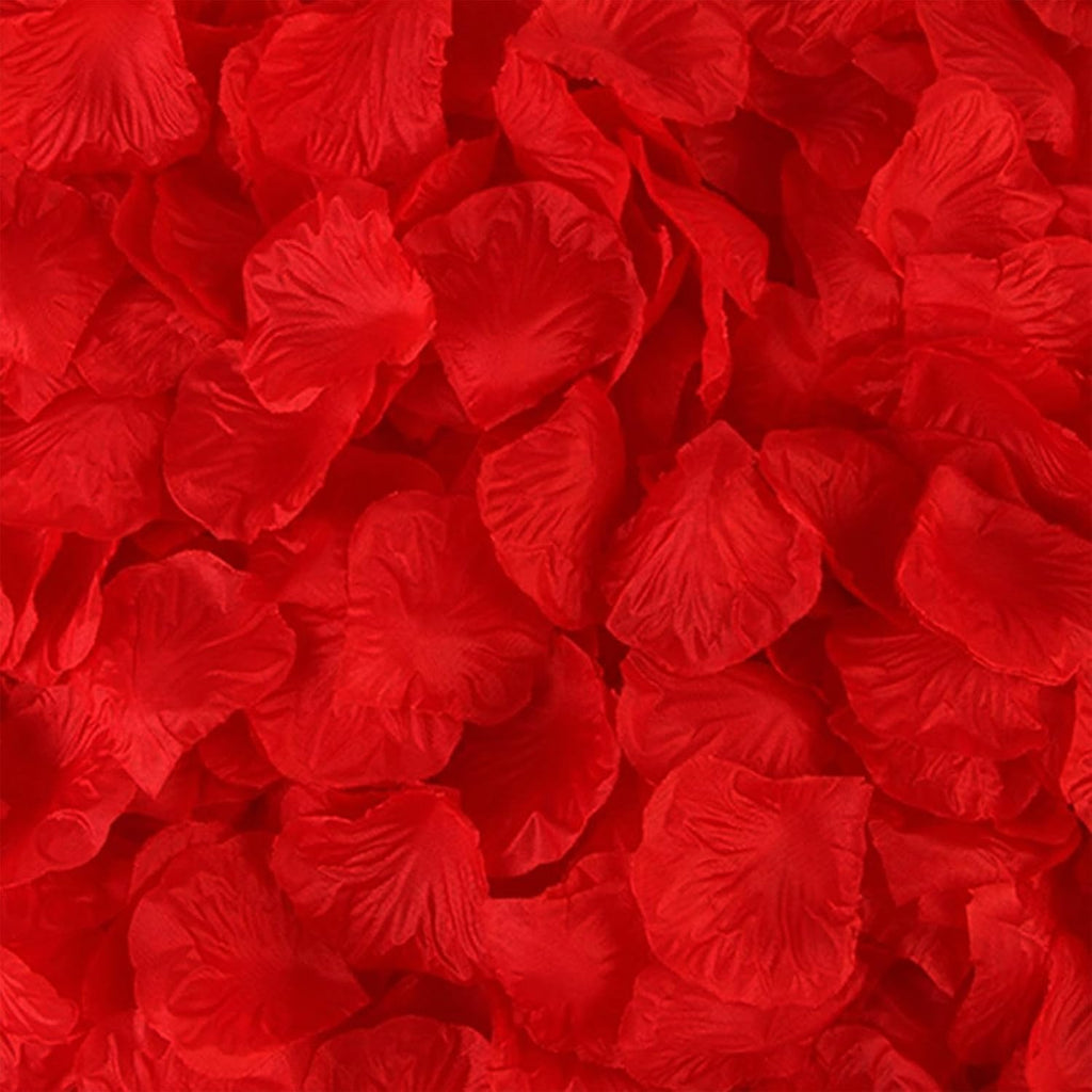 Lookein 300pcs Rose Petals Dark Teal&Burnt Orange Faux Silk Flower Petals