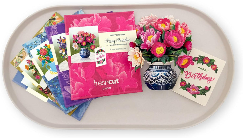FreshCut Paper Mini Birthday Blooms Boxed Set of 5