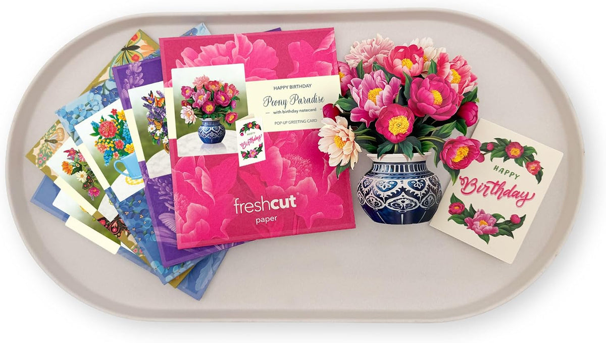FreshCut Paper Mini Birthday Blooms Boxed Set of 5