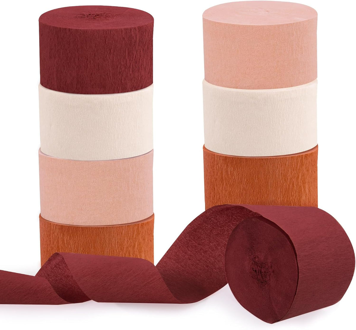 8 Rolls Fall Party Decorations, Crepe Paper Streamers for Thanksgiving