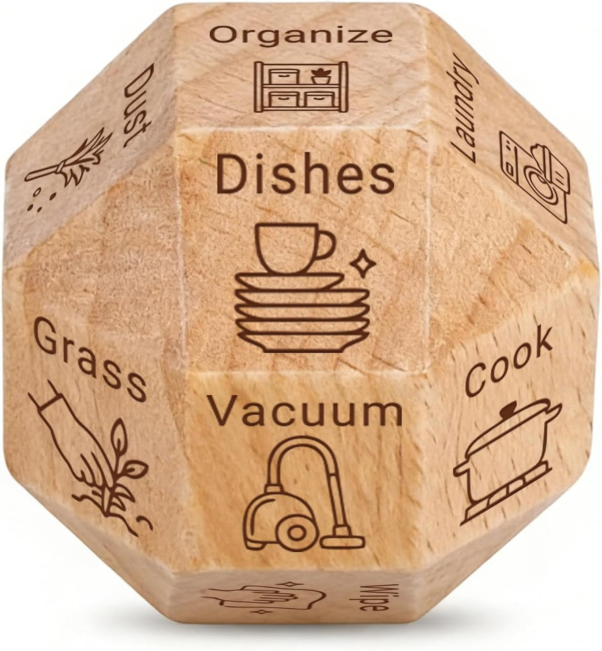 Chore Wooden Dice Games for Couples Families Funny Decision Cleaning Activity Dice Decider Wedding Gifts for Newlyweds Wife Husband Anniversary Wood Gift for Him Her Mom Dad Friends Coworker Christmas