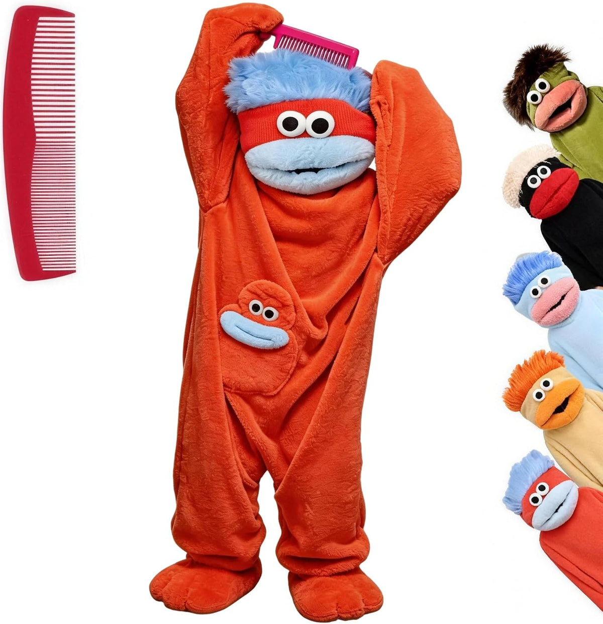 Big Mouth Monster Onesie Silly Monster Onesie Plush Onesie Pajamas Cozy Home Loungewear (No Shoes Included)