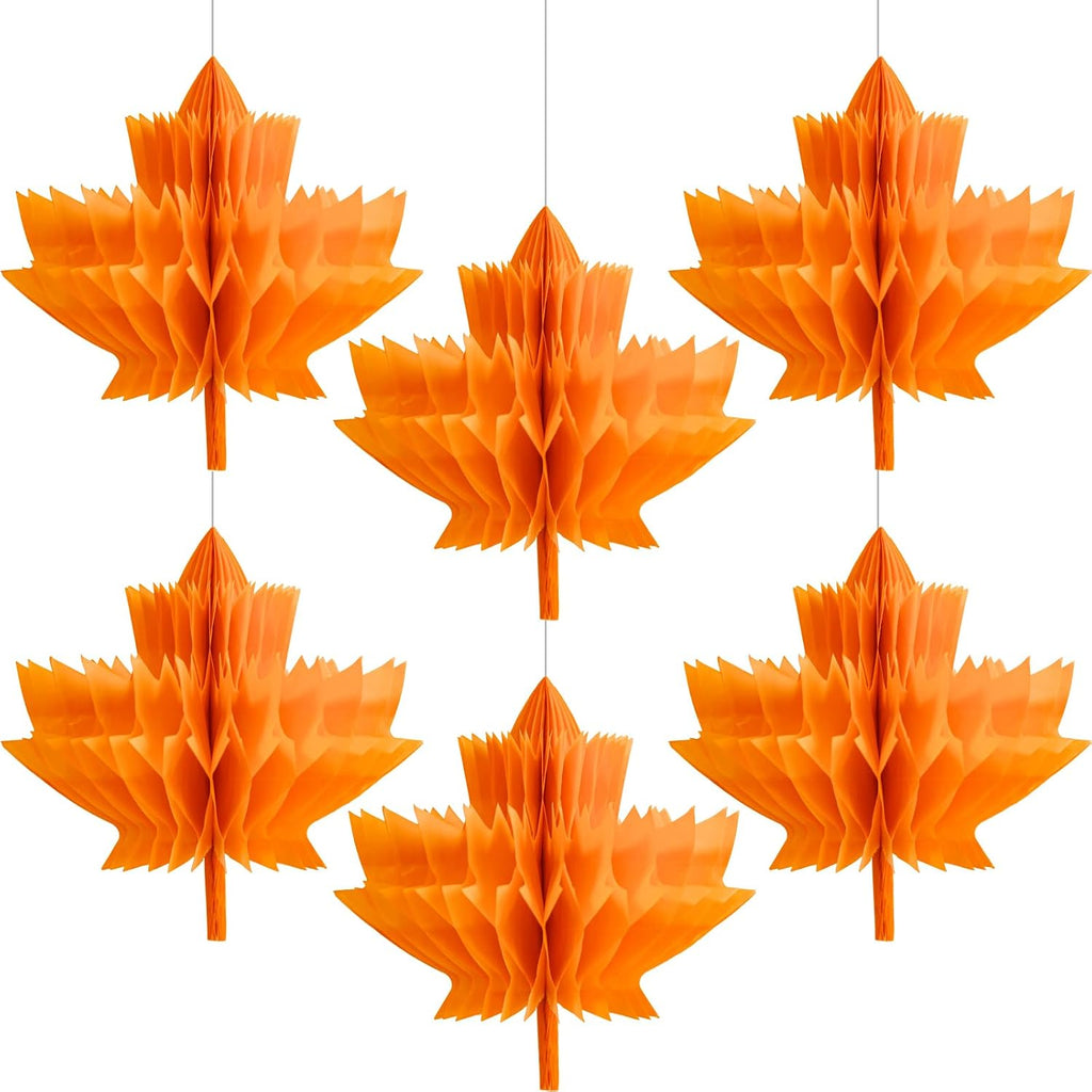 Fall Paper Maple Leaves Honeycomb 12Inch