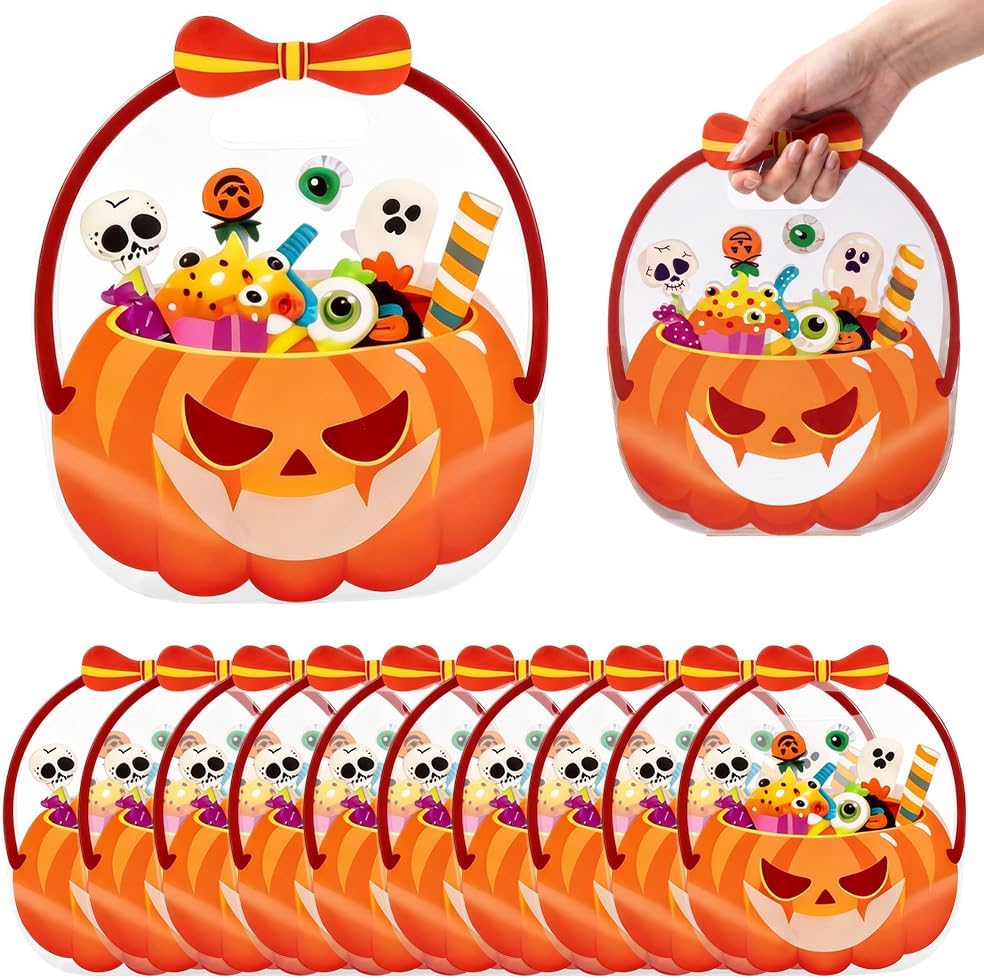Hosuly 24 Pcs Thanksgiving Tote Bags Fall Pumpkin Gift Bags Bulk