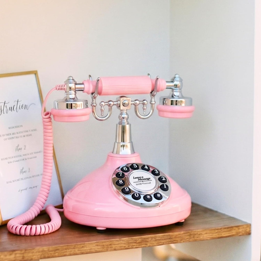 Audio Guest Book, Voicemail Phone Guestbook, Pink Button