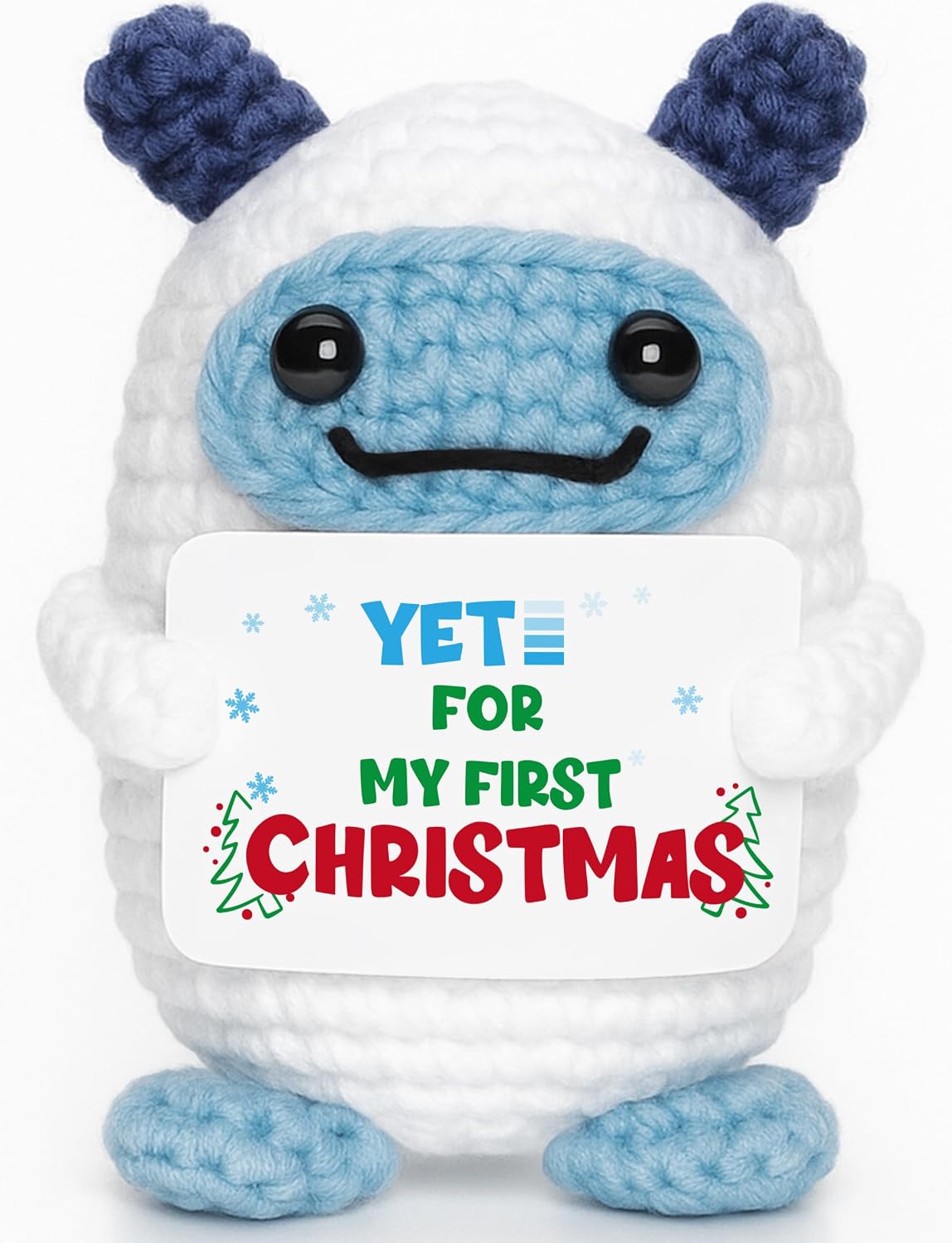 Yet for My First Christmas – Christmas Decorations Handmade Crochet Mini Decor, New Parents Keepsake, Adoption Gift for Infant Holiday Milestone Celebration